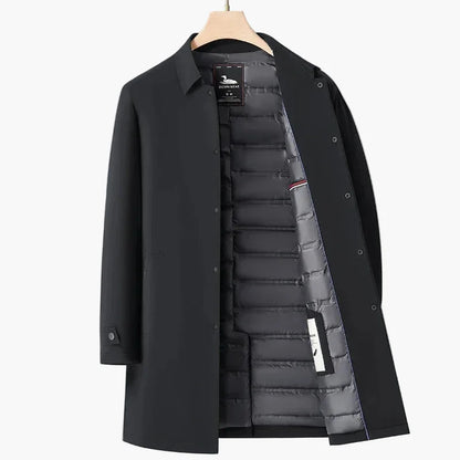 Men's transitional jacket with stand-up collar – Elegant city style for everyday and office use
