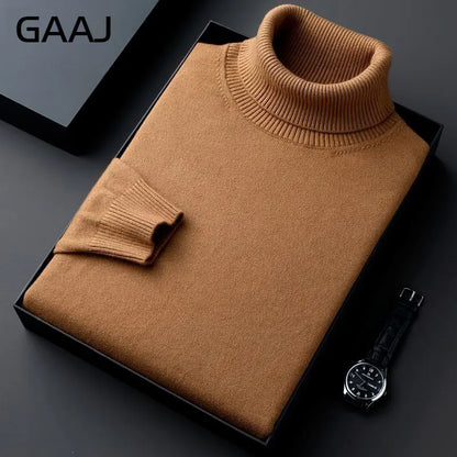 Men's turtleneck sweater long sleeve fine-knit sweater