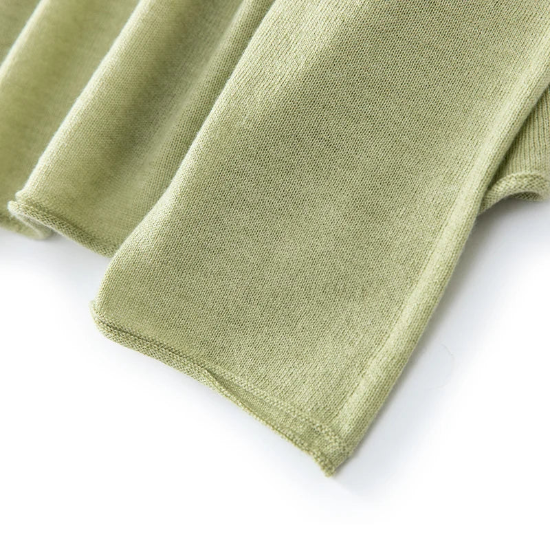 Langarm-Pullover Damen Rundhals Leichtes Material Einfarbig