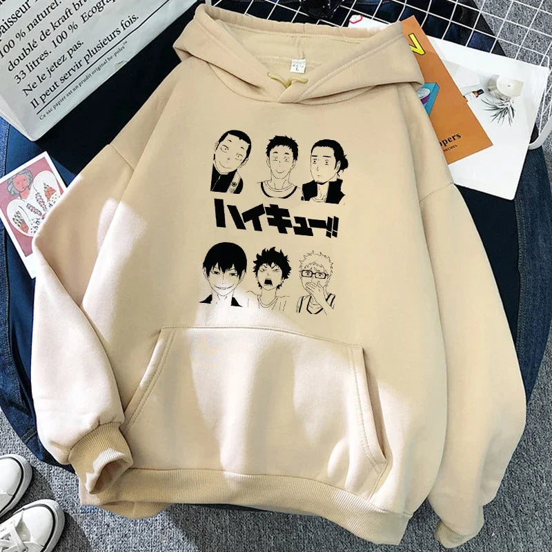 Hoodie with graphic print, long sleeves, hood, and kangaroo pocket