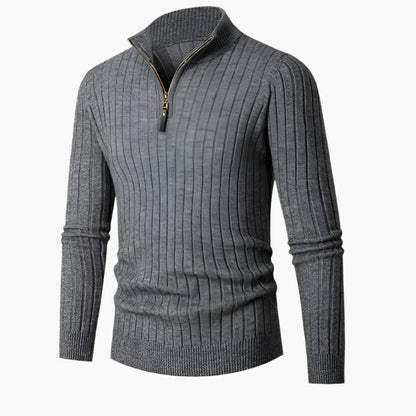 Men's Half-Zip Knit Sweater – Elegant Casual and Business Style