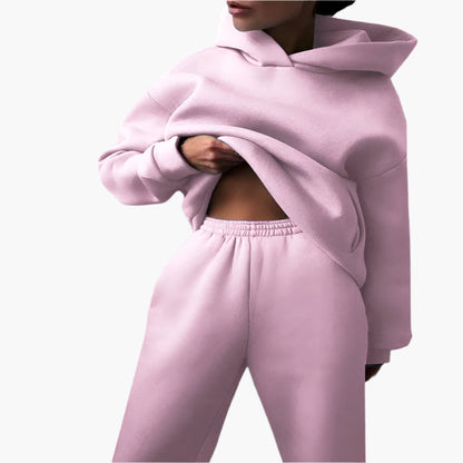 Women's Oversize Jogging Suit Set Hoodie & Jogging Pants – Comfortable Casual Look for Home and On the Go