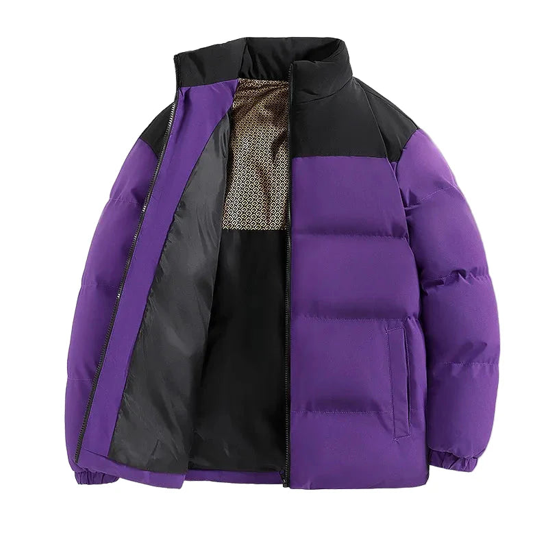 Men's Winter Quilted Jacket Modern Streetwear Transitional Jacket Outdoor