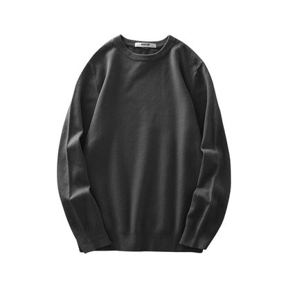 Unisex Langarm Pullover Rundhals Rippbündchen