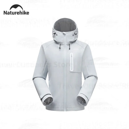 Unisex outdoor jacket with hood – black or light gray