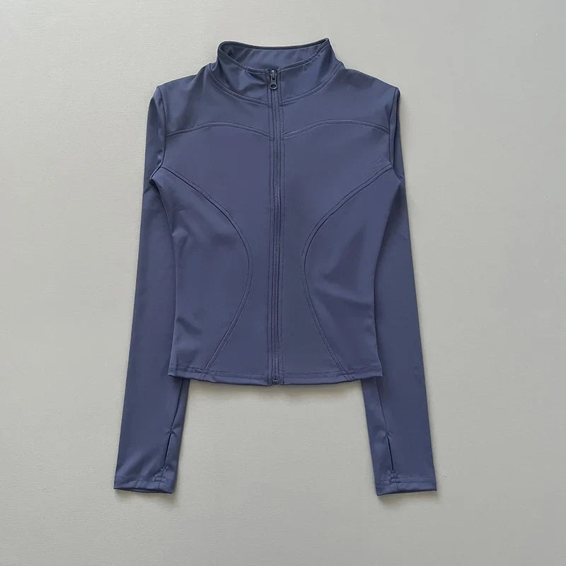 Damen Sportjacke mit Stehkragen & Reißverschluss