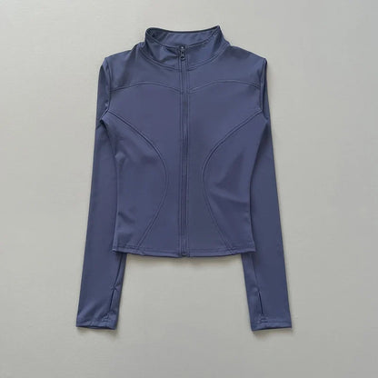 Damen Sportjacke mit Stehkragen & Reißverschluss