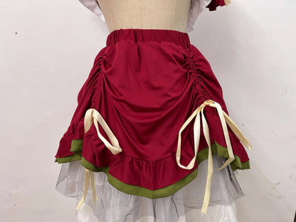 Women's dirndl costume with corset-style top & skirt in traditional costume style