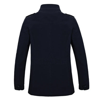 Men's Military Style Casual Jacket – Outdoor Transitional Jacket with Many Pockets