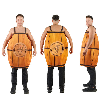 Barrel Costume Wine Barrel Outfit Unisex Party Carnival