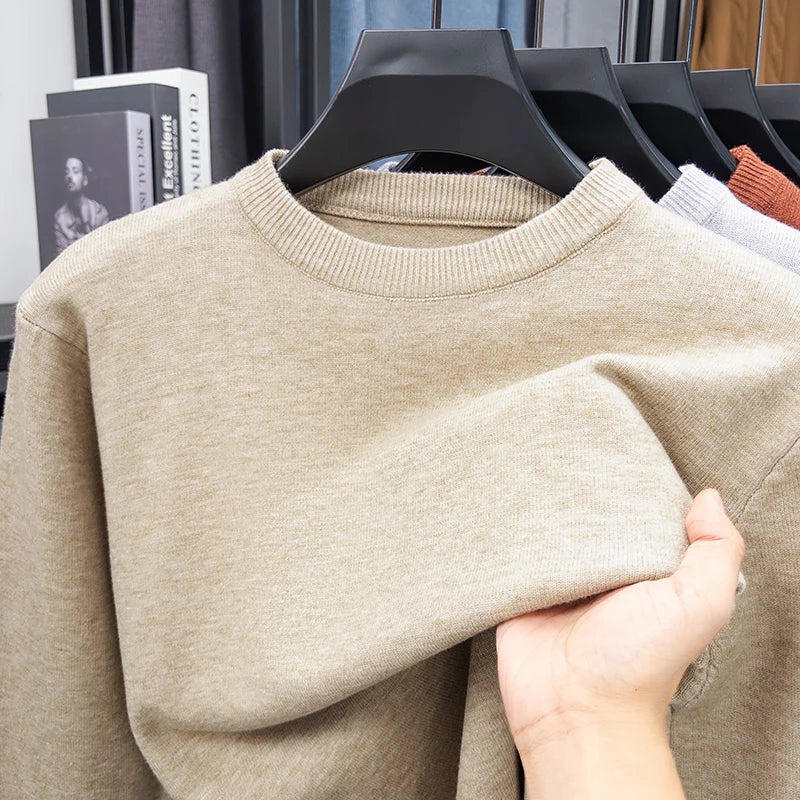 Unisex long-sleeve crew-neck sweater in various colors