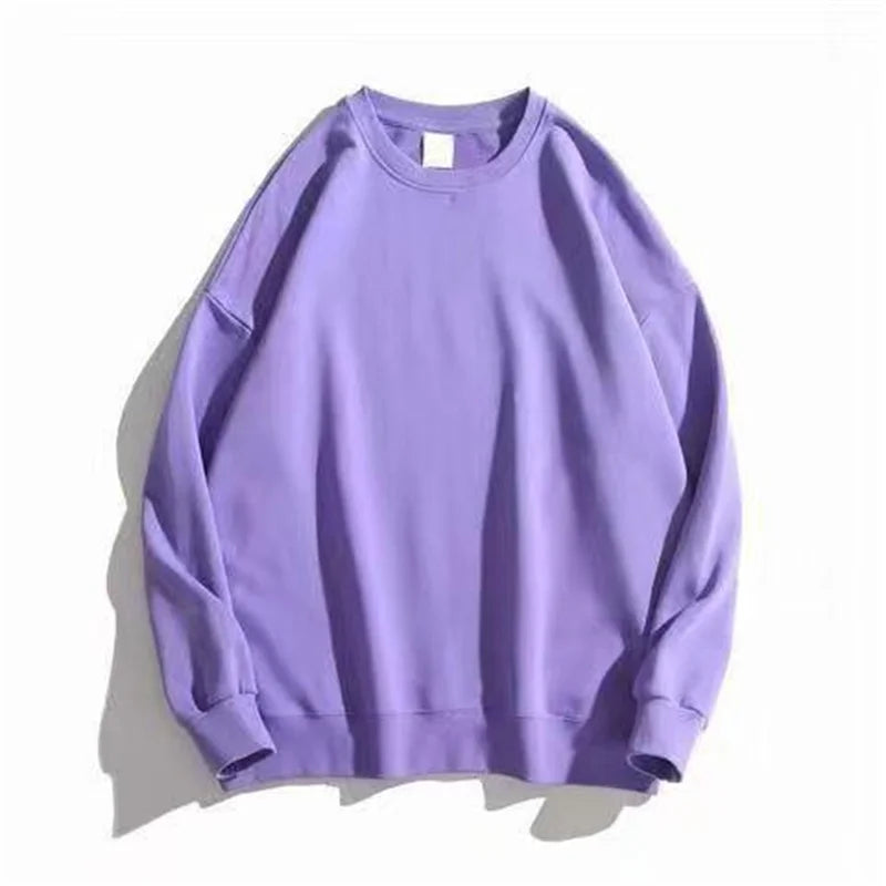 Unisex Long-Sleeve Crew-Neck Basic Pullover Sweatshirt