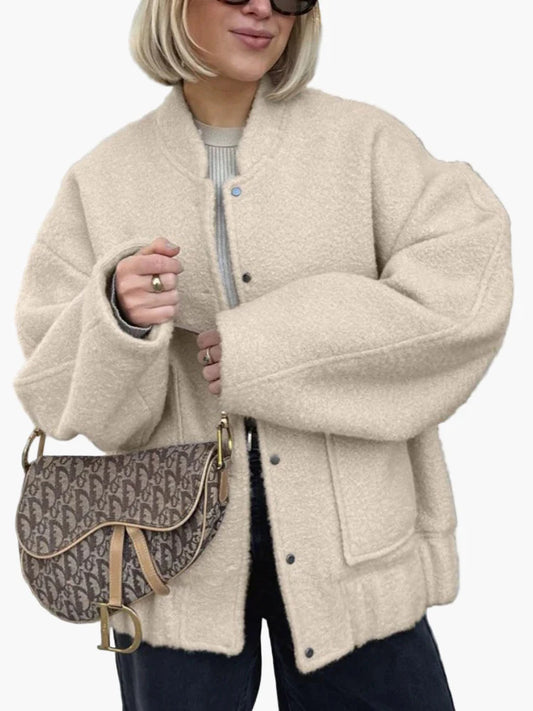 Damen Oversize Bomberjacke im Street Style – Modisch und Vielseitig für Alltag und Freizeit