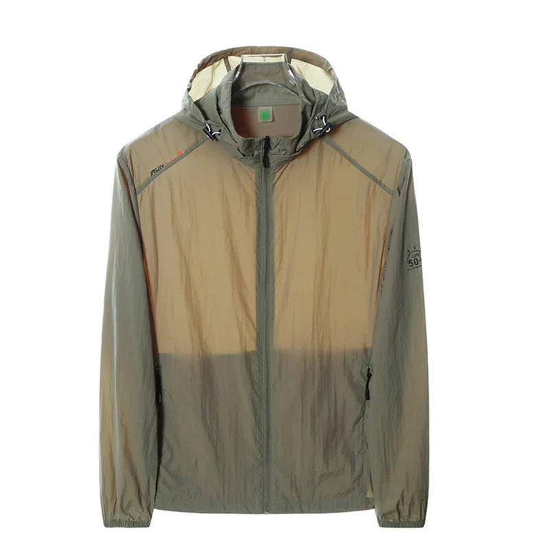 Leichte Kapuzenjacke Windbreaker mit Reißverschluss für Herren