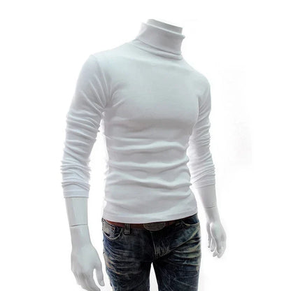 Men's turtleneck sweater long sleeve slim fit
