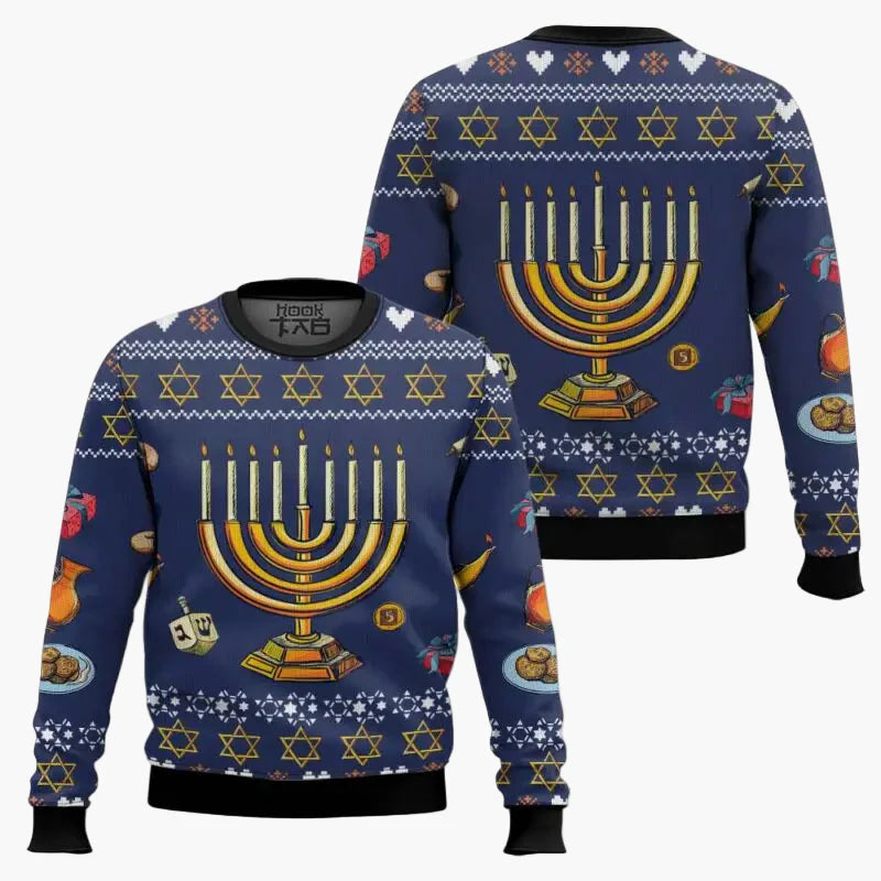 Men's Christmas-Hanukkah Sweater Funny "Not Today Santa" Sweatshirt – Perfect for Holidays & Ugly Sweater Parties