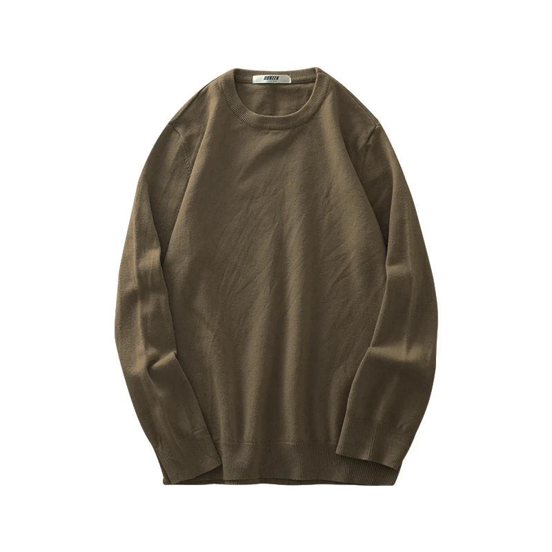 Unisex Langarm Pullover Rundhals Rippbündchen