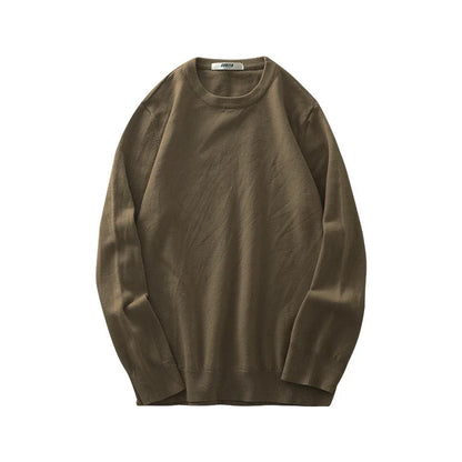 Unisex Langarm Pullover Rundhals Rippbündchen