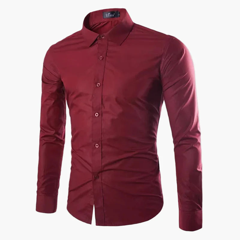 Men's Slim Fit Long Sleeve Business Casual Shirt – Modern Stylish Shirt for Office and Everyday Wear
