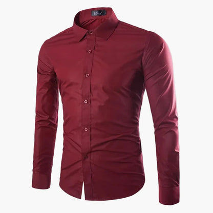 Men's Slim Fit Long Sleeve Business Casual Shirt – Modern Stylish Shirt for Office and Everyday Wear
