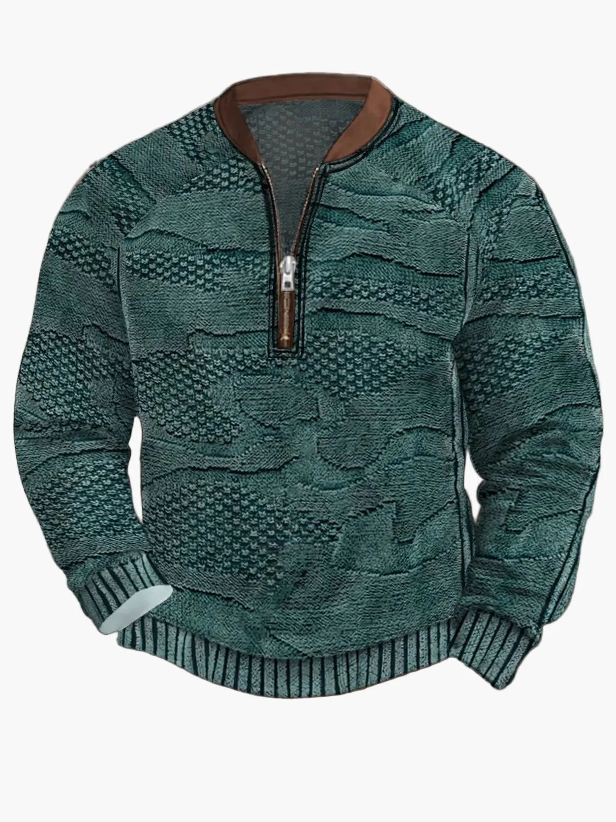 Herren Strickpullover Halbzip Street Style Modern Freizeit