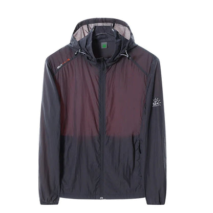 Leichte Kapuzenjacke Windbreaker mit Reißverschluss für Herren