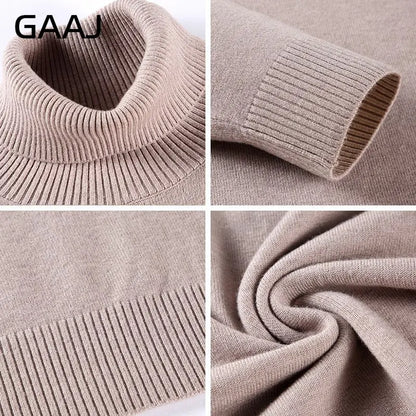Men's turtleneck sweater long sleeve fine-knit sweater