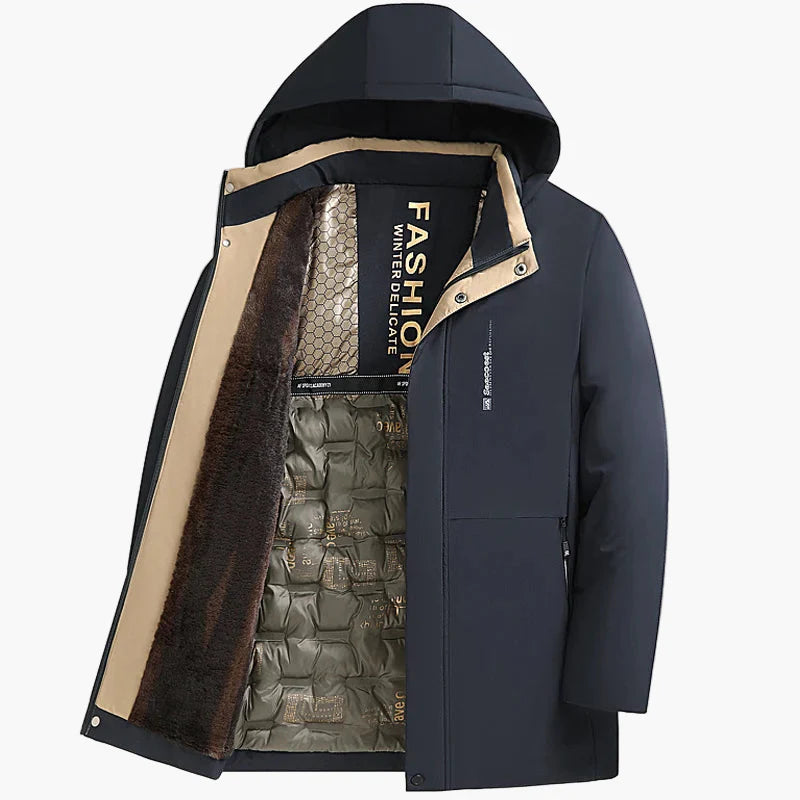 Herren Winterjacke mit Kapuze – Modischer, Winddichter Parka für Outdoor und Alltag