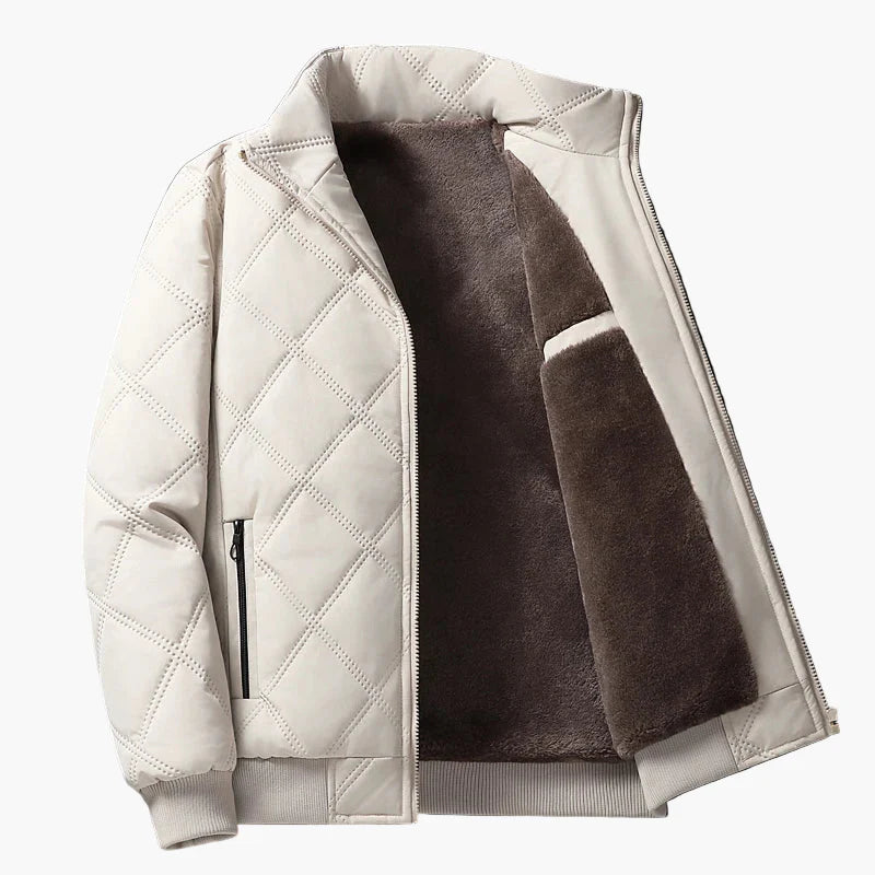 Men's quilted jacket with fleece lining – warm transitional jacket for everyday and leisure use