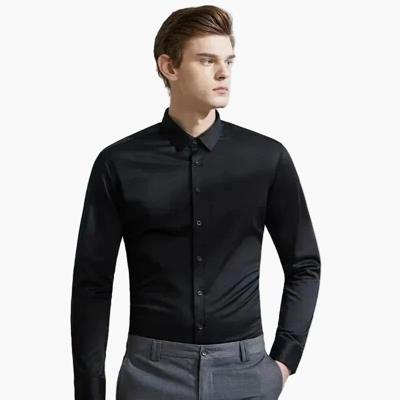Men's Business Stretch Shirt – Modern, Comfortable Long-Sleeve Shirt for Office & Everyday Use