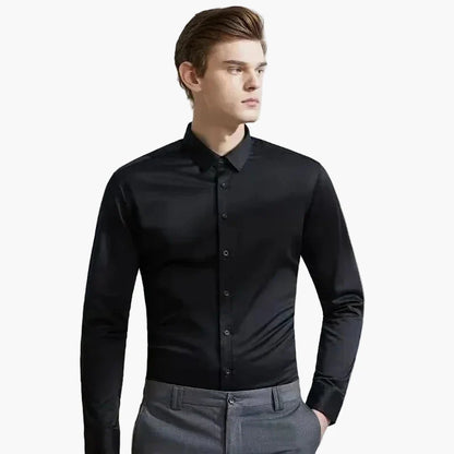 Men's Business Stretch Shirt – Modern, Comfortable Long-Sleeve Shirt for Office & Everyday Use