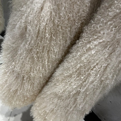 Women's Coat with Long Faux Fur Collar Long Sleeve Fluffy Teddy Coat