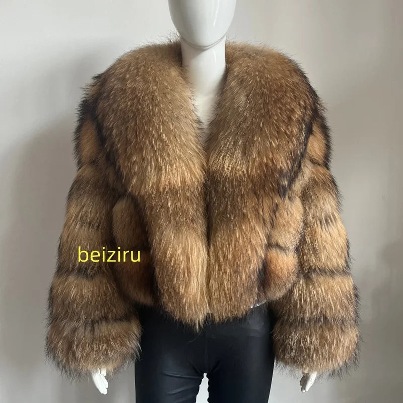 Damen Kurzjacke mit Kunstfell im Stufen-Design