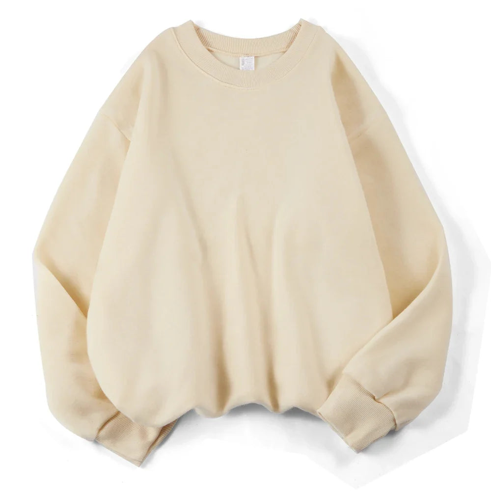 Oversized Sweatshirt Rundhals Langarm Pullover Damen Freizeit