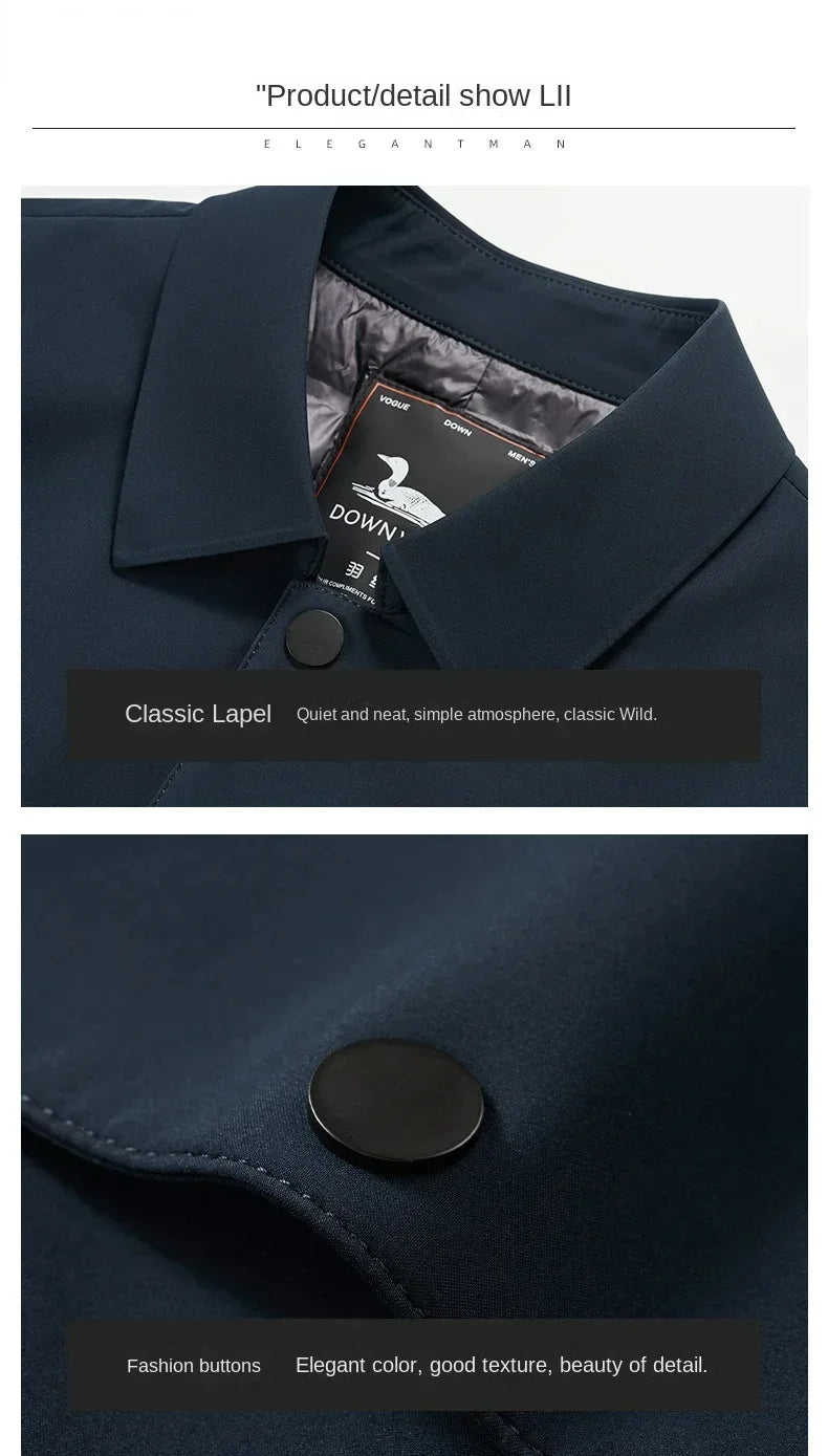 Men's transitional jacket with stand-up collar – Elegant city style for everyday and office use