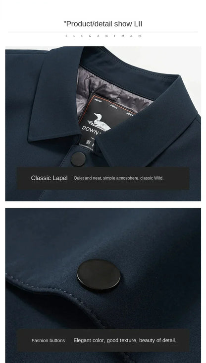 Men's transitional jacket with stand-up collar – Elegant city style for everyday and office use