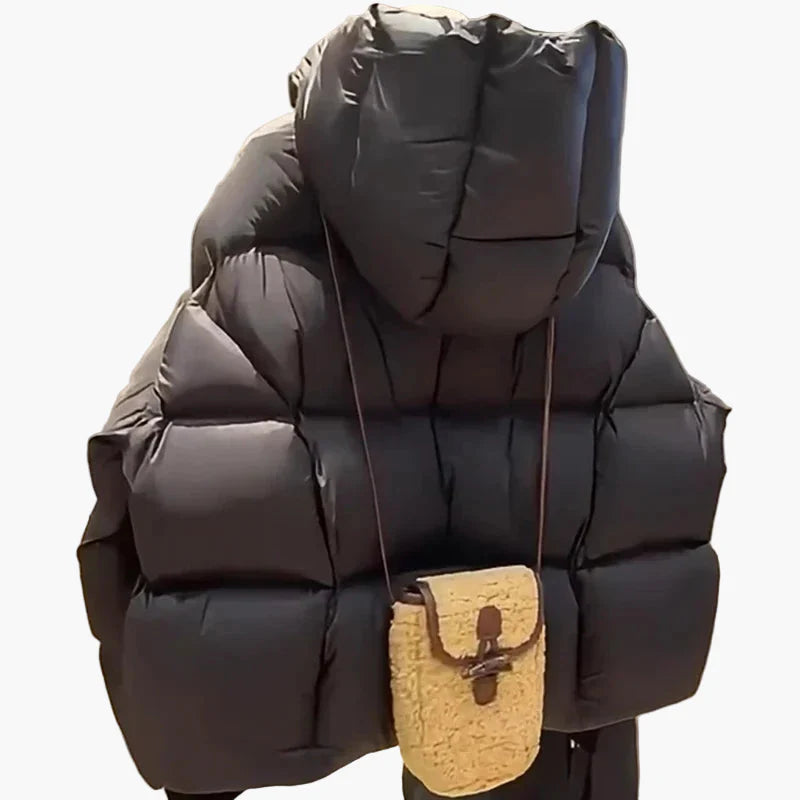 Men's Oversized Puffer Jacket – Urban Winter Streetwear Quilted Jacket with Hood