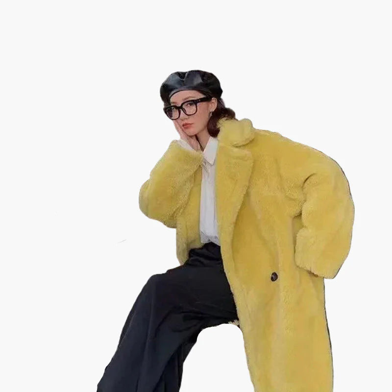 Damen Langer Oversize Mantel – Modischer Wintermantel für Alltag & Freizeit