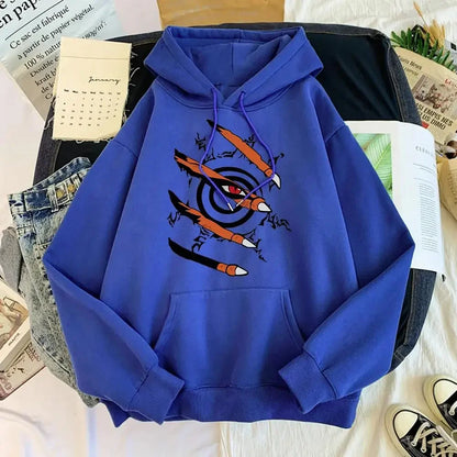 Hoodie with graphic print, hood, and kangaroo pocket