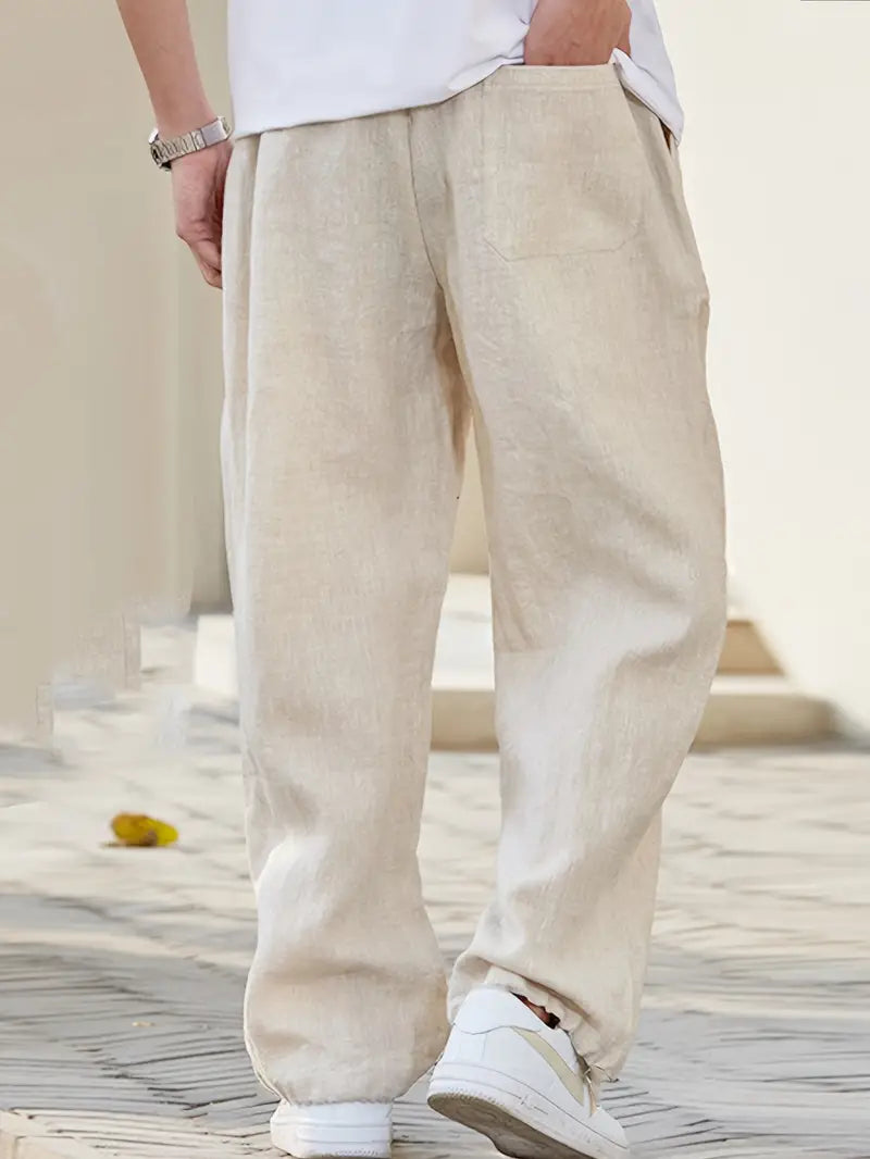 Men's Loose Casual Trousers – Wide Cut, City Street Style, Everyday & Leisure