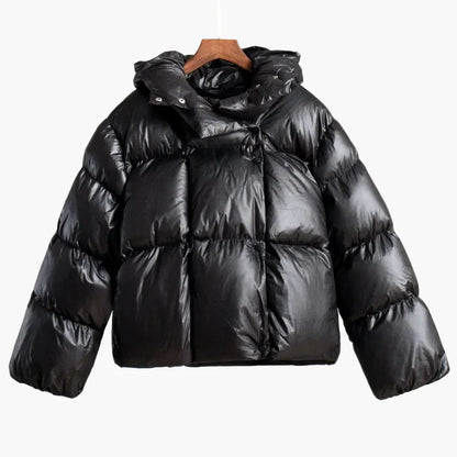 Damen Steppjacke Winterjacke mit Kapuze – Modische Oversize Pufferjacke für kalte Tage