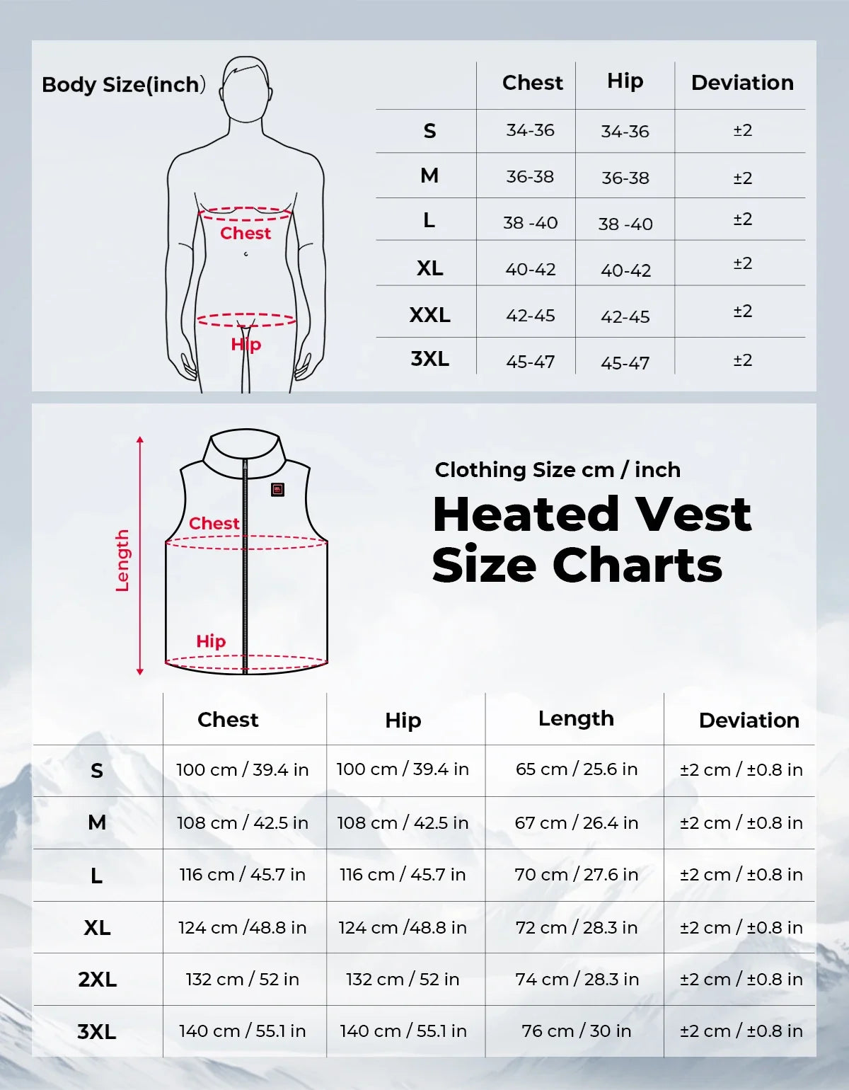 Black heated vest for women and men with stand-up collar