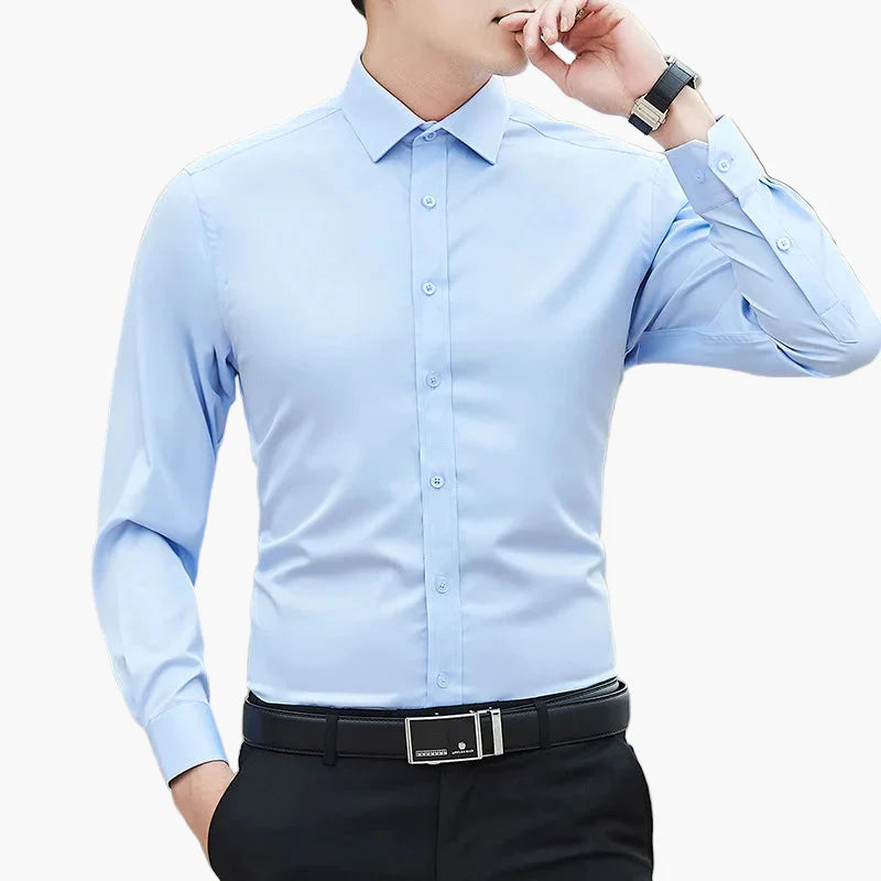Men's Business Shirt – Classic Long Sleeve Shirt, Elegant for Office & Everyday Use