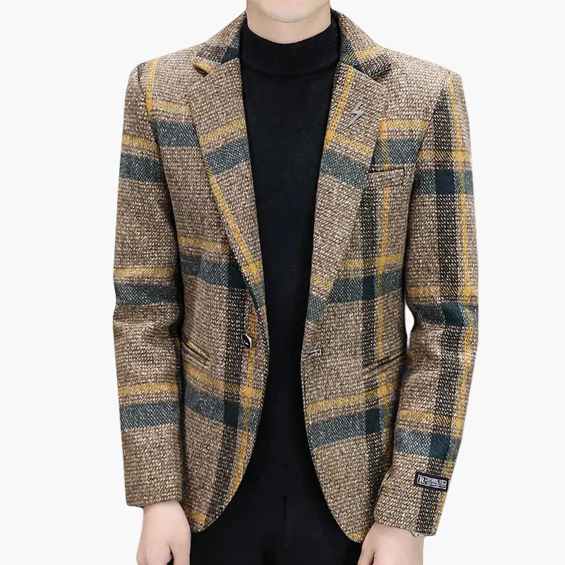 Men's Modern Checked Blazer – Elegant Business & Casual Blazer