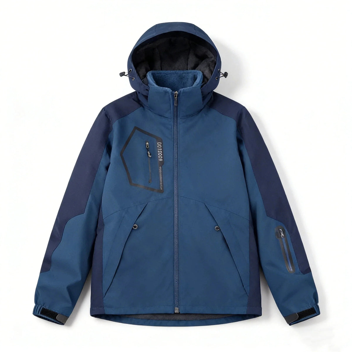 Unisex 3-in-1 outdoor jacket with hood and fleece inner jacket, various colors