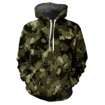 Kapuzenpullover Herren/Unisex Camouflage Muster mit Kängurutasche