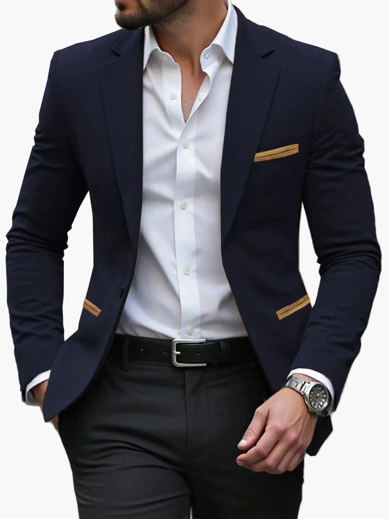 Men's Business Casual Blazer – Elegant Blazer for Office and Festive Occasions