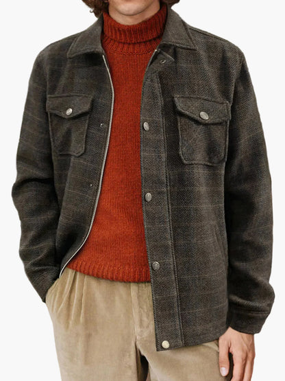 Men's jacket in classic houndstooth look – stylish outdoor and casual jacket