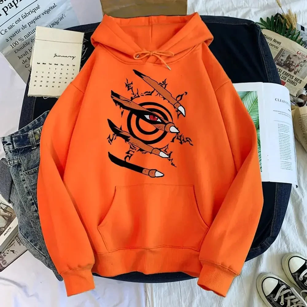 Hoodie with graphic print, hood, and kangaroo pocket