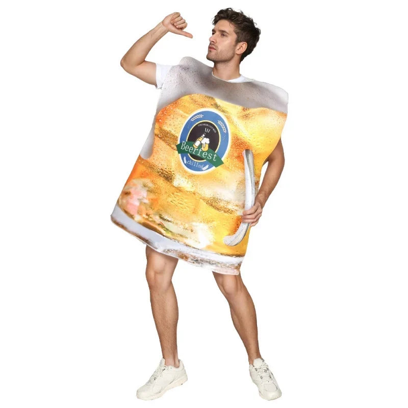 Beer Mug Costume Unisex – Funny Beer Festival Costume for Adults
